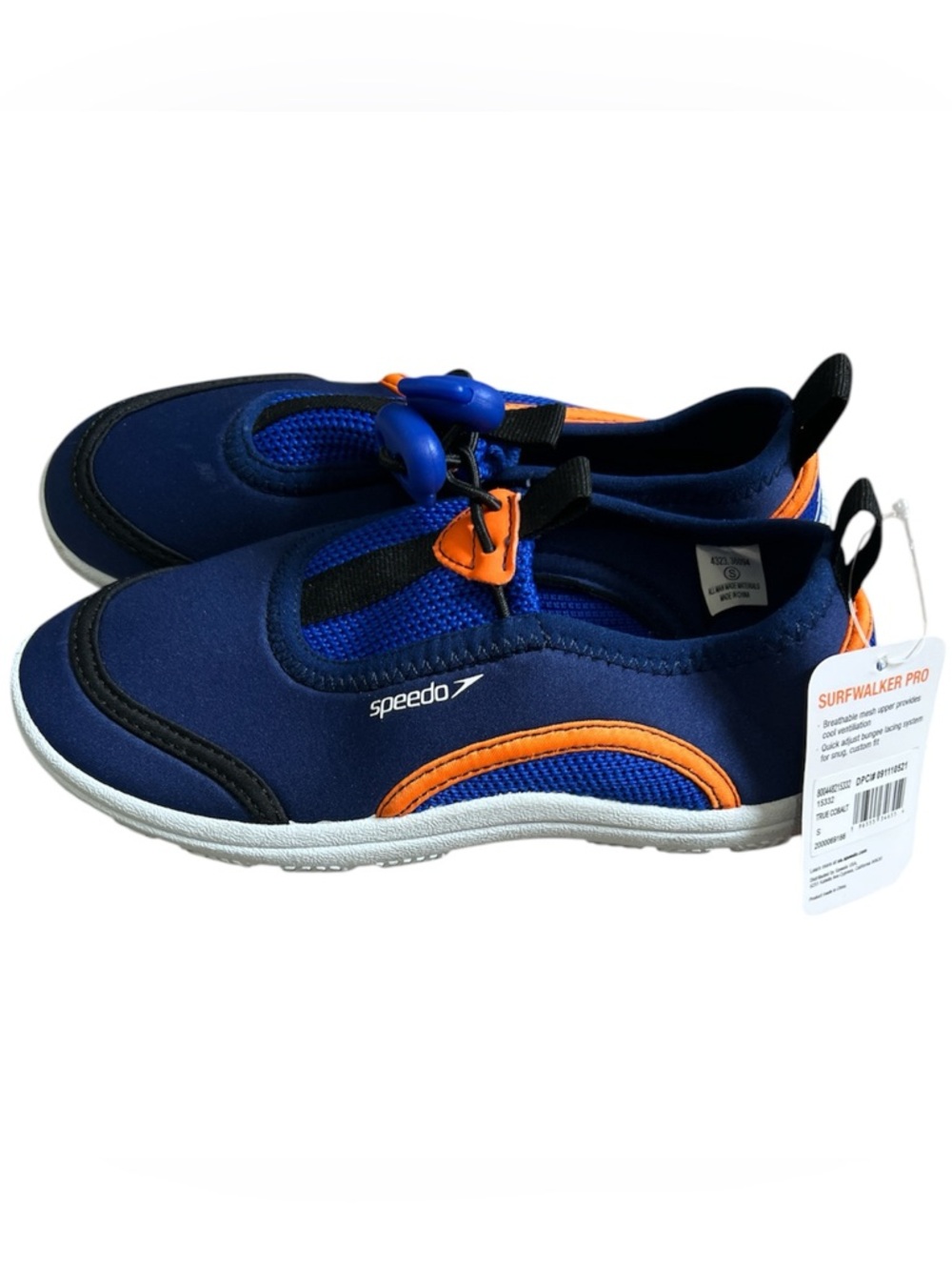 Speedo Kids Navy & Orange Quick-Dry Water Shoes